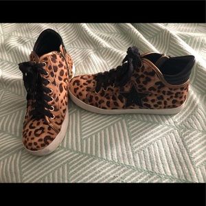 Steve Madden leopard high top shoes